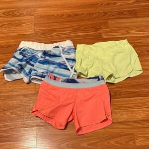 Ivivva Coral and Blue Athletic Shorts